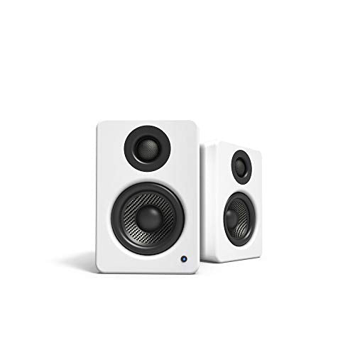 Kanto YU2MW PC Gaming Desktop Speakers | 3" Composite Drivers | 3/4" Silk Dome Tweeter | Class D Amplifier | 100 Watts | Built-in USB DAC | Subwoofer Output | Pair | Matte White - color: Matte White