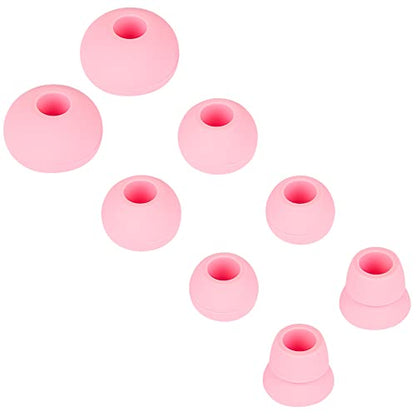 4 Pairs Silicone Earbud Tips Replacement Earbuds Cap Ear Tips Compatible with Powerbeats 1/2/3 Wireless Beats by Dre Headphones,(Pink) - color: Pink