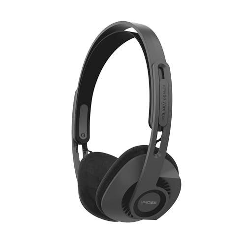Koss KPH30 Wireless Bluetooth Retro Style On-Ear Headphones, Stealth Grey | 20+ Hour Battery Life, USB-C Charging, Microphone - color: Stealth Grey