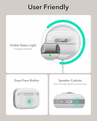 ESR for AirPods Pro 2 Case (2023/2022/2019), Compatible with MagSafe, White | Compatible with Airpods Pro (USB-C/Lightning Cable), Magnetic Lid, Full Drop Protection Cover with Lanyard - color: White, size: Airpods Pro 2&1 Case