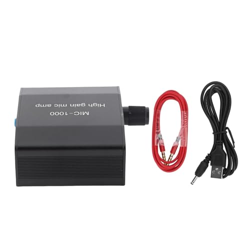 Microphone Preamplifier Power Amplifier Mic Preamp for Home Studio Recording Karaoke Podcast Voice Over Audio System