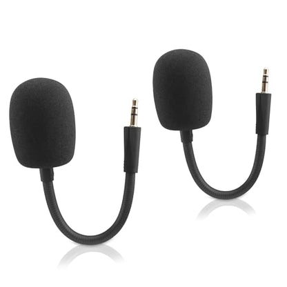 LEFXMOPHY 2-Pack Mic Replacement for Razer Blackshark V3, V3 PRO, V3 X (2025 Version) Game Headset Accessories 3.5mm Detachable Gaming Boom Microphone Piece, Black - color: Black 2-PACK