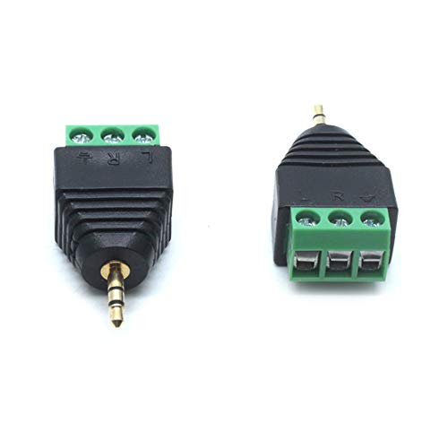 Sscon 5pcs 2.5mm Stereo Audio Male Plug to AV 3-Screw Terminal | Sscon 5pcs 2.5mm Stereo Audio Male Plug to AV 3-Screw Terminal Block Balun