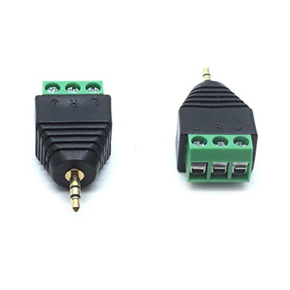 Sscon 5pcs 2.5mm Stereo Audio Male Plug to AV 3-Screw Terminal | Sscon 5pcs 2.5mm Stereo Audio Male Plug to AV 3-Screw Terminal Block Balun