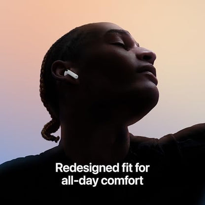 Apple AirPods 4 Wireless Earbuds, Bluetooth Headphones, Personalized Spatial Audio, Sweat and Water Resistant, USB-C Charging Case, H2 Chip, Up to 30 Hours of Battery Life, Effortless Setup for iPhone - style: Without Active Noise Cancellation