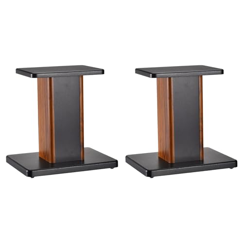 MECCANIXITY 우드 스피커 스탠드, 2팩 30cm(11.8인치) 범용 할로우 스탠드, 홈 시어터 시네마용 향상된 오디오 청취 - size: 11.8 Inch