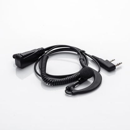 Split-Wire Earpiece - Headset Surveillance with Mic Compatible with 2 Pin Walkie Talkie Two Way Radio
