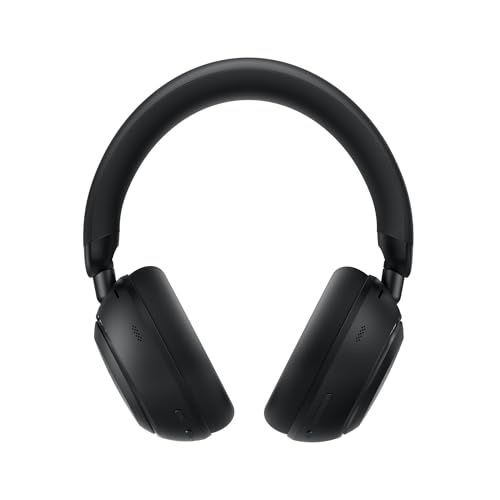 Soundcore Anker Space 2 Bluetooth 6.1 Over-Ear Headphones, Travel-Ready | Active Noise Cancelling, 50H Playtime, LDAC Hi-Res, Dual Connection, Clear Calls, Nap Mode, Wearing Detection, Fast Charging - color: Jet Black
