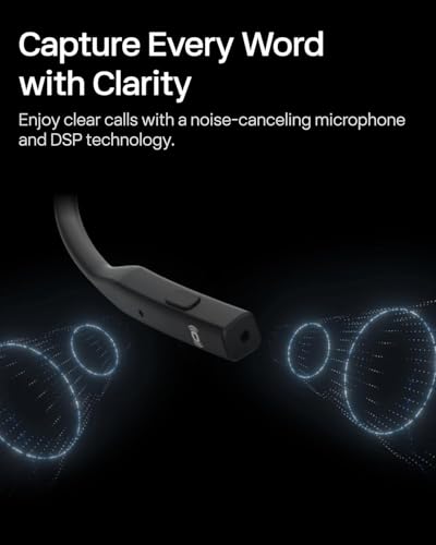 OpenComm2 2025 Upgrade-Open-Ear Bone Conduction Headphones, Wireless Bluetooth Headset with Noise Canceling Mic & Mute Button for Work Calls and Meetings (Renewed) - style: OpenComm2