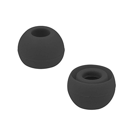 Replacement Silicone Earbuds Ear Tips Eargels Buds Set Compatible with Beats Powerbeats 3 Powerbeats 2 Wireless in-Ear Earphones (4 Pairs/Black) - color: Black