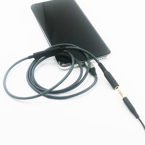 NewFantasia USB C to 3.5mm Female Headphone Audio Adapter Cable Male to Female Cable Remote Volume Mic Compatible with iPhone 16/17/15 Compatible with Samsung Galaxy for Oneplus Android Phone
