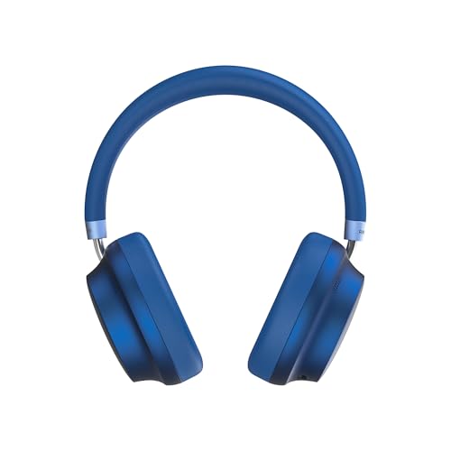 Raycon Essential Bluetooth Headphones - Over The Ear, Active Noise Cancelling Wireless Headphones + Awareness Mode, Bluetooth Headset with Mic, 50 Hours of Battery Life (Blue) - color: Blue