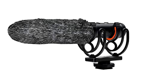 Advanced Super Cardioid Microphone for JVC GY-HM250 (Stereo/Shotgun) with Dead Cat Wind Muff