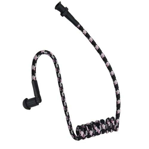WODASEN Replacement Braided Nylon Fiber Acoustic Coil Tube Moisture Resistant Waterproof Color for Radio Earpiece (White-Pink-Black-2) - color: White-Pink-Black-2