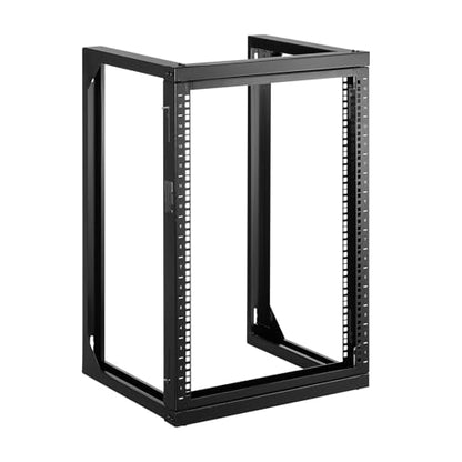 VEVOR 15U Open Frame Server Rack, Free Standing or Wall Mount Rack with 180 Degrees Gate Swing, Network Rack for 19" IT Equipment & A/V Devices - size: 15U Wall Rack