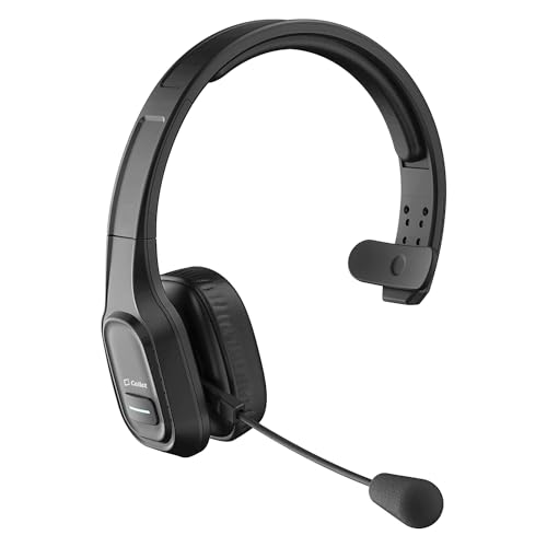 Cellet Overhead Boom Mic Wireless Headset with Noise Cancelling, Echo Reduction, 34H Talk Time, 30ft Range – Adjustable Headband, All-Day Comfort