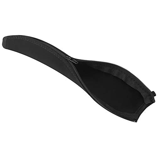 Geekria Headband Cover for Beats Solo 3/4/2, Zippered Neoprene, Black | Tool-Free DIY Installation, Fits 1MORE SonoFlow Pro HQ51, Washable Sweat-Resistant