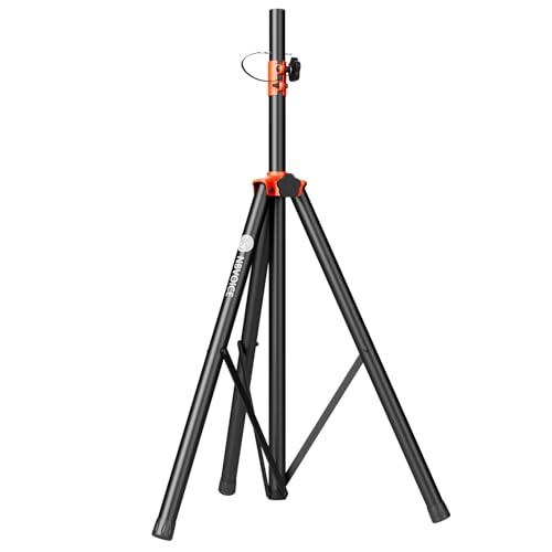 Speaker Stands Heavy Duty - Adjustable Height 50.5'' to 83.5'', Speaker Tripod Stand with Non-Slip Rubber Feet,144lbs Load Capacity for Stage/DJ/Party, Fits 1.38"&1.63" Speaker Poles (1-Pack)