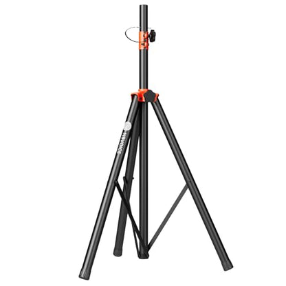 Speaker Stands Heavy Duty - Adjustable Height 50.5'' to 83.5'', Speaker Tripod Stand with Non-Slip Rubber Feet,144lbs Load Capacity for Stage/DJ/Party, Fits 1.38"&1.63" Speaker Poles (1-Pack)