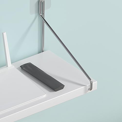 HERCHR Small Floating Shelves, Speaker Shelves Cable Box Shelf Projector Shelf Router Shelf Wall Hanging Shelf Floating Entertainment Center Shelves for Home(White)
