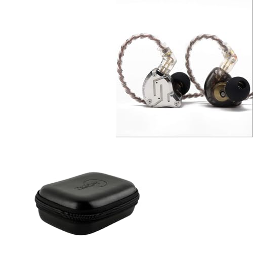 Linsoul KZ ZS10 Pro, 4BA+1DD 5 Driver in Ear Monitor, HiFi Wired Earbuds, Gaming Earbuds ZiiGaat PELLEPOD Leather Earbud Case, Waterproof IEM Storage Box