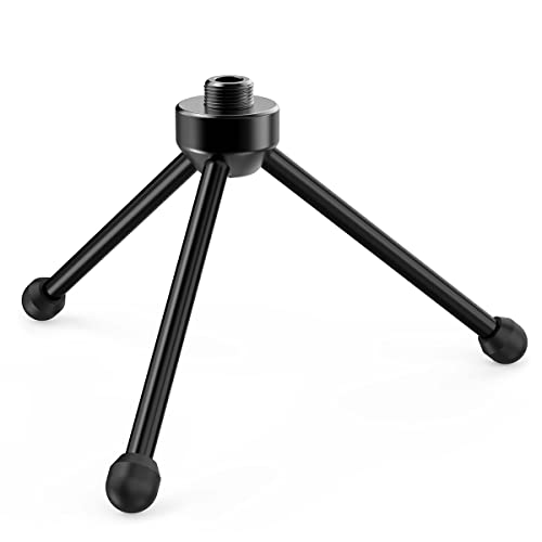 FIFINE DP1 Foldable Desktop Tripod Microphone Stand for Gaming Podcasting | Sturdy Metal Construction with Non-slip Rubber Feet