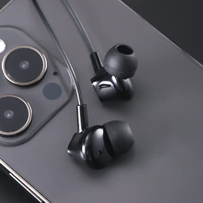 Aylaa Wired Earbuds Headphones for School with Microphone Noise Isolating Stereo Bass in-Ear Earphones – for Smartphones, Tablets, Schools, Ipads, Multiuse - 3.5mm Plug in Audio Jack - Black - color: Black