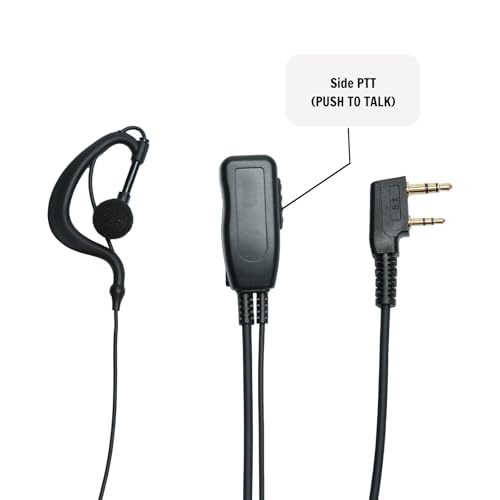 K TYPE 2PIN Earpiece Compatible with UV-5R K1 RT15 RT21 Pxton Radio 4 PCS