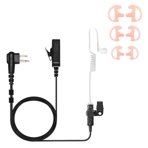 Earpiece for Motorola 2-PIN Walkie Talkie with PTT/Mic