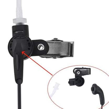 Undercover Earpiece with Microphone Radio-eam12 Ptt Mic VOX Acousitc Ear Piece Walkie Talkie Headset for Hyt Hytera 2 Pin BD402i BD502i BD612i BD 500 510 550 610(Replace for EAM12)
