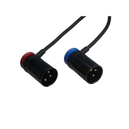 XLR Splitter Cable XLR Y Splitter, Low Profile Microphone Splitter Cord Audio Adapter Cable, 360 Degree Rotatable Right Angle Adjustable Female to Dual Male Balanced Microphone Splitter(1.6FT)