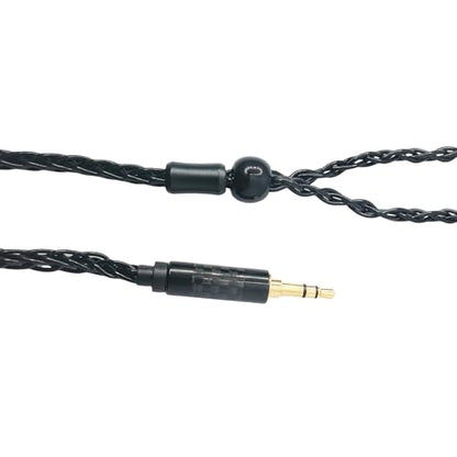 HiFi in Ear Earphone Replacement Cable 8 Core Silver Plated Copper Upgrade Earphone Cable for Shure SE215 SE535 TIN Audio T2 Pro T3(Black, MMCX 3.5MM) - size: MMCX 3.5MM