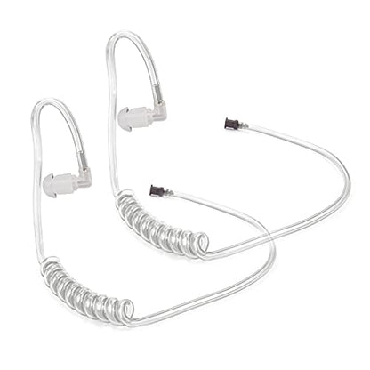 Remtise Replacement Acoustic Coil Tube for Two Way Radio Earpiece and Headset, Surgical Grade UV Resistant Acoustic Tube (Clear)