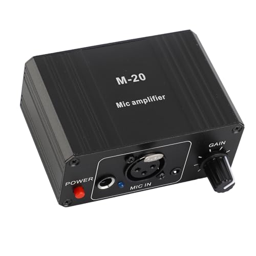 48V Power XLR Microphone Preamplifier for Dynamic & Condenser Mics - Universal Studio Recording, Podcasting, and Live Sound Amplifier
