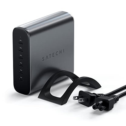 Satechi 200W 6-Port GaN Charging Station, Fast Charging | 2 140W and 4 USB-C outputs, compatible with MacBook Air/Pro/Neo, iPad Air/Pro, iPhone 17, Thunderbolt devices - style: 200W GaN