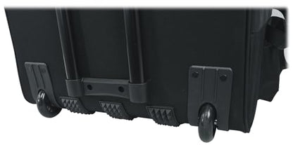 Rockville SB12 V2 Rolling Travel Bag for 12" DJ PA Speakers and Stands | Wheels and Retractable Handle, Stand Pocket, Semi-Rigid Foam Protection, Dual Lockable YKK Zippers, Water-Resistant - size: 12"