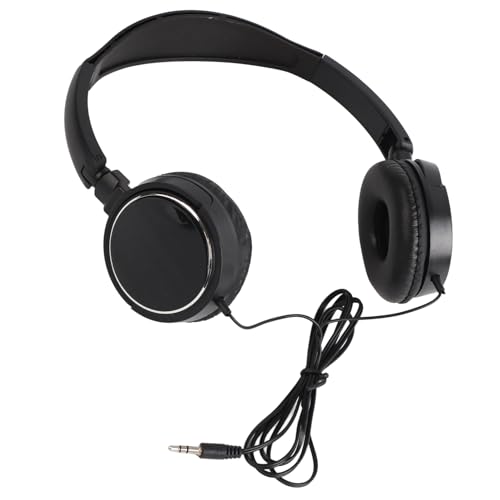 Dioche Foldable Noise Cancelling Headphones, Over-Ear Wired Headset with Stereo HiFi Sound, Compact Lightweight Design for Travel Office Home Use, 3.5mm Blue