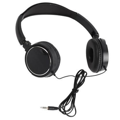 Dioche Foldable Noise Cancelling Headphones, Over-Ear Wired Headset with Stereo HiFi Sound, Compact Lightweight Design for Travel Office Home Use, 3.5mm Blue