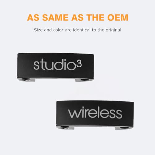 Studio 3 Replacement Hinge as Same as the OEM Accessories Parts Durable Repair Kit Compatible with Beats by Dre Studio3 (A1914), Studio 2 Wired/Wireless, Studio Pro (A2924) Headphones (Black) - color: Black