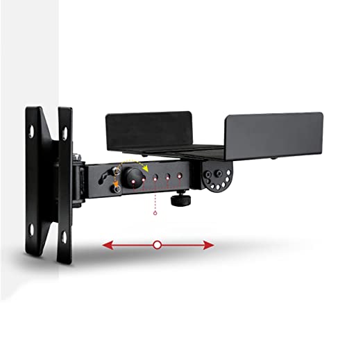 Entertainment Center Shelves Speaker Stand Speaker Wall Mount Bracket Surround Sound Hanger Wall Mount Bracket Audio Bracket Suitable for DVD Players, Cable Boxes (Color : Brass) - color: Brass
