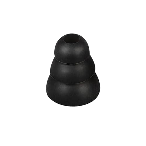 Earbud Tips Earbud Covers Triple Flange Ear Tip, 9 Pairs S/M/L Size Triple Flange Noise Isolate Silicone Cushion Ear Bud Tips with 3.8mm Connector Hole, Fit for Most in Ear Earphone