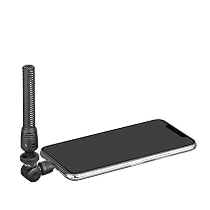 Saramonic SmartMic5 Di | Unidirectional Micro-Shotgun Microphone with Lightning for Apple iPhones and iPads for Videos, Vlogging, Live Streaming, Social Media Updates and More | Lightning connector with unidirectional pattern and shock mount for vlogging,