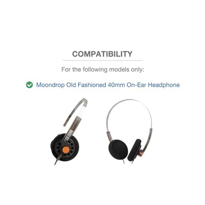 4-Pack Foam Ear Cushions Replacement Ear Pads for MOONDROP Old Fashioned Headphone, Comfortable High-Density Sponge Cover