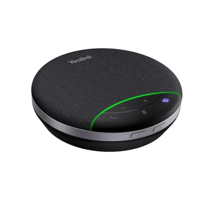 Yealink SP92 Conference Speaker and Microphone with AI Noise Cancellation, 20H Call Time, 13ft Pick-up, 360 Omni Mic 50mm Full-Duplex Speaker, Bluetooth 5.3 USB Speakerphone for Teams - color: Black- SP92 USB C/A (NO Dongle)