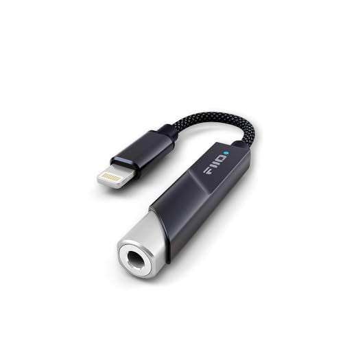 FiiO KA11 Lightning to 3.5mm Audio Adapter 32bit/384KHz, Lightning to 3.5mm USB Dongle HiFi DAC Amplifier for Android/iOS/Windows/Mac (Black, LT) - color: Black, size: LT