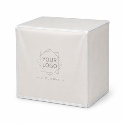 Custom Frosted PVC Dust Cover, Made to Size, Zipper Drawstring - color: Frosted Pvc