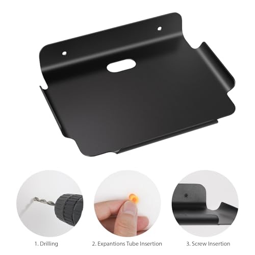 8" Floating Shelves, Metal Wall Shelf for Wall Storage, for Smart Home, Speakers, Internet Router, Security Camera, for Bedroom, Bathroom, and Living Room (Black),8 inchx 6.3 inchx1.5 inch