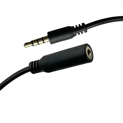 Seadream 2.5mm Female to 3.5 mm Male 4 Poles Audio Cable 6 inch 4-Pole 3.5 mm Male to 2.5 mm Female Headset Audio Adapter Cable Extender Stereo Jack,Gold Plated(2Pack)
