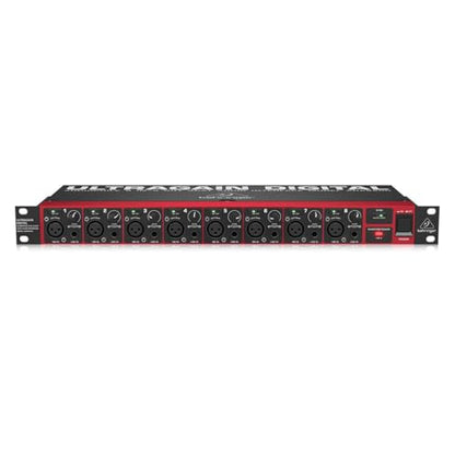 Behringer Ultragain Digital ADA8200 Audiophile 8 In/8 Out ADAT Audio Interface with MIDAS Mic Preamplifiers with 2x 25' XLR Cables