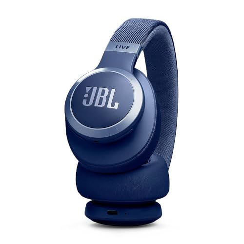 JBL LIVE770NCBLU Live 770NC Wireless Over-Ear Adaptive Noise Canceling Headphones - Blue - color: Blue